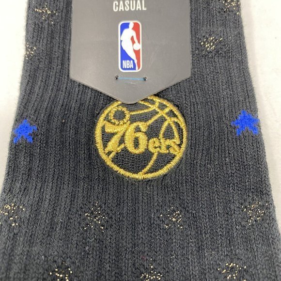 New Stance NBA Philadelphia‎ 76ers 'Trophy PHI'  Crew Socks Large Black - Picture 5 of 7